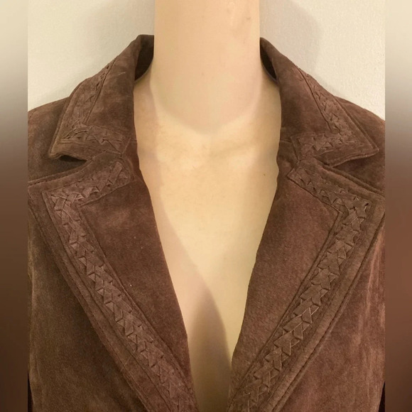 Peter Nygård Brown XL Suede Leather Sweater Jacket - Picture 7 of 16